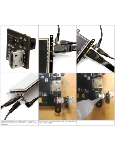 Micro USB-DC Power Bridge Board
