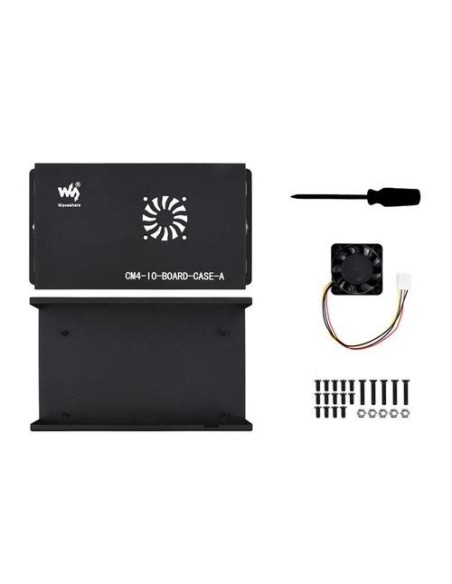 Metal Enclosure for Compute Module 4 IO Board (with Cooling Fan)