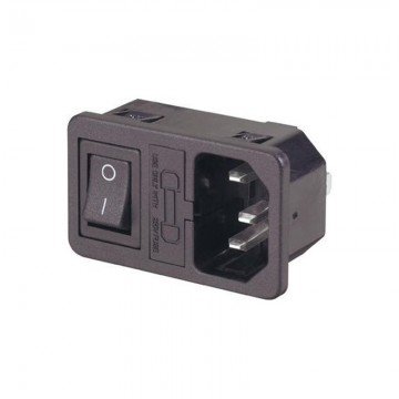 AC Power Socket, with switch and fuse