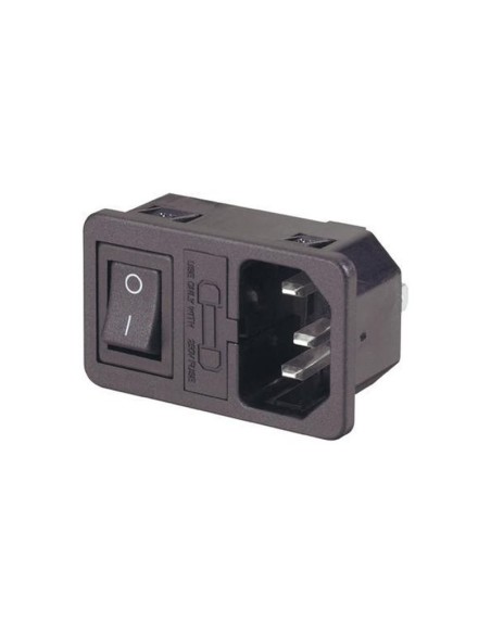 AC Power Socket, with switch and fuse