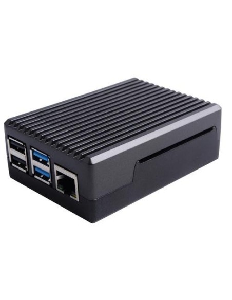 Aluminum Alloy Cooling Case for Raspberry Pi 4B-Black