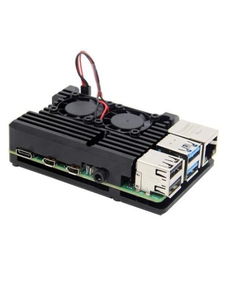 Raspberry Pi 4 B Aluminum Alloy Case with Dual Fan