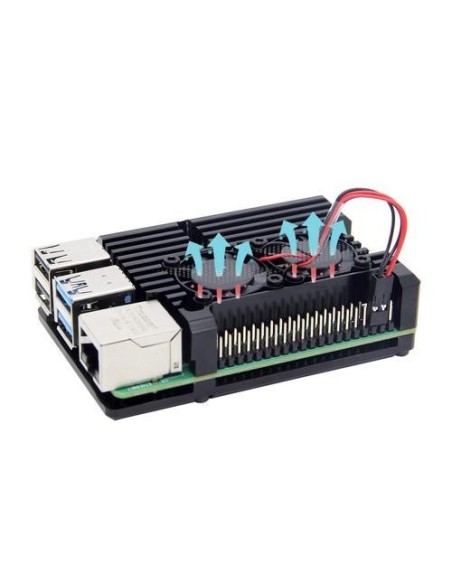 Raspberry Pi 4 B Aluminum Alloy Case with Dual Fan