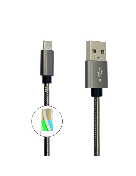 Armored USB Micro-B Charging Cable