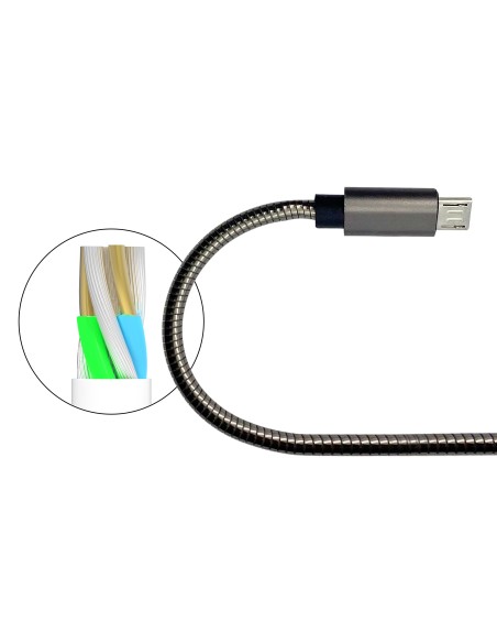 Armored USB Micro-B Charging Cable