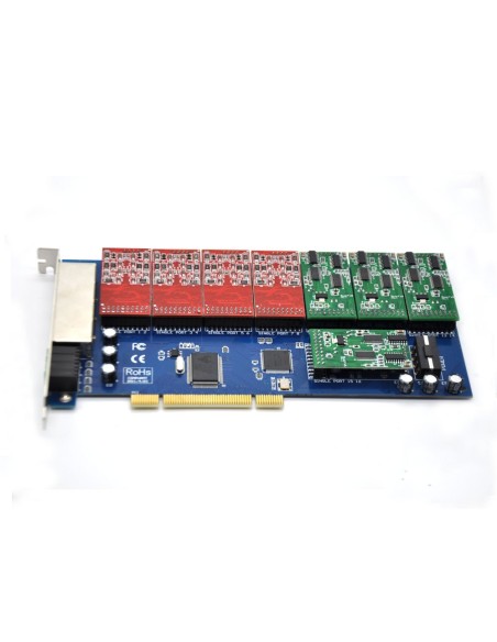 16 Ports Analog Card, Single Side with 8 Dual