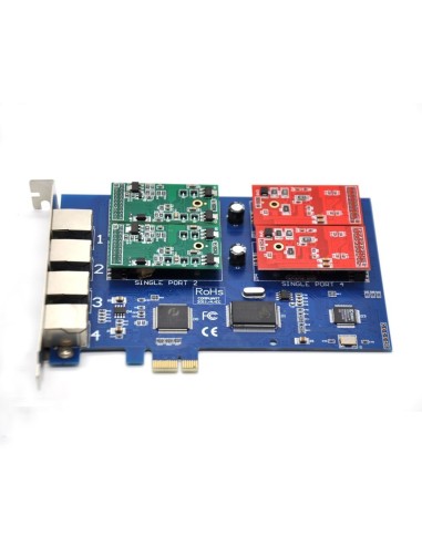 4 Ports Analog Card, Single Side with 4 Single FXS/FXO (4U)