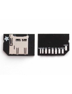 Low-profile microSD card adapter