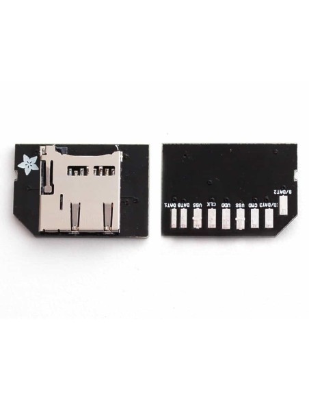 Low-profile microSD card adapter