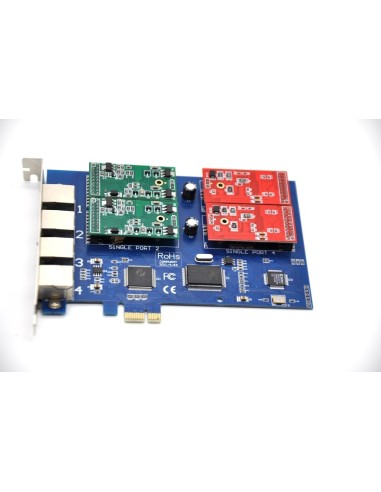4 Ports Analog Card, Single Side with 4 Single FXS/FXO (4U)