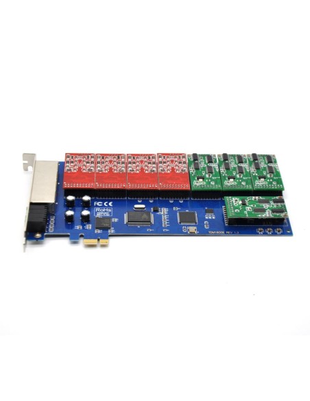 16 ports analog card, single side with 8 dual