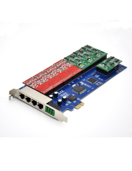 16 ports analog card, single side with 8 dual