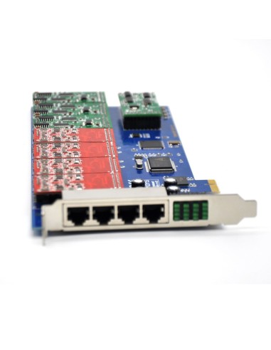 16 ports analog card, single side with 8 dual