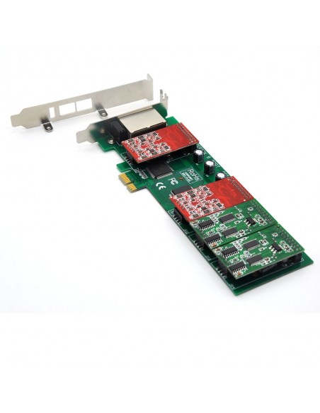 8 ports analog card, single side with 4 dual FXS/FXO, PCI Express  use for 2U, 4U PC case