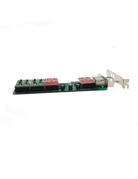 8 ports analog card, single side with 4 dual FXS/FXO, PCI Express  use for 2U, 4U PC case