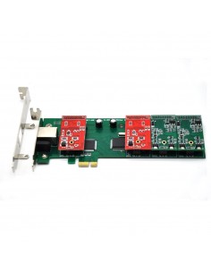 4 ports analog card, single side with 4 single FXS/FXO, PCI Express, use for 2U, 4U PC case