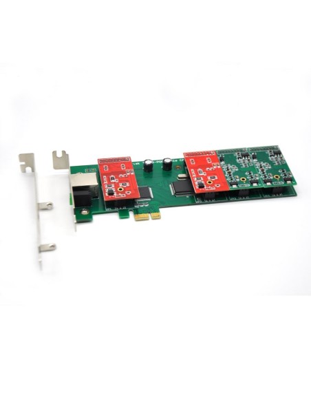 4 ports analog card, single side with 4 single FXS/FXO, PCI Express, use for 2U, 4U PC case