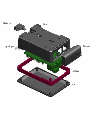 Raspberry PI 2 and B+ ENCLOSURE - Black