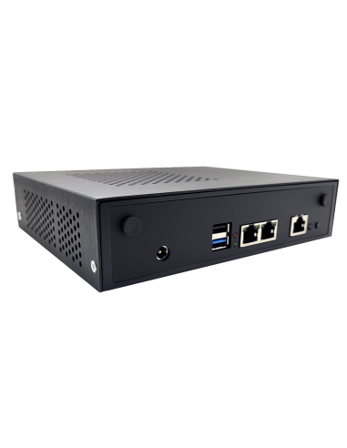 Boingfire BFN1KB: A compact black industrial device with ports, LED indicators, and a sturdy metal chassis