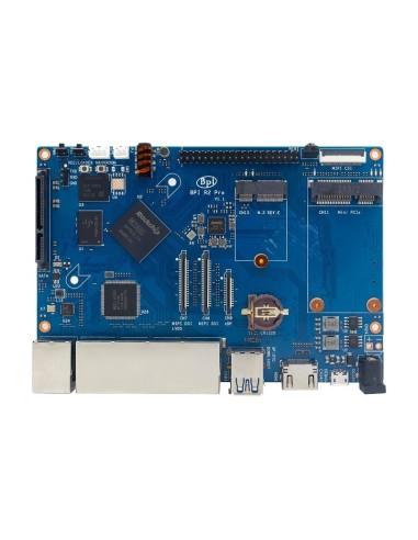 Top view of Banana Pi BPI-R2 PRO (2G LPDDR4+16G eMMC) Gigabit Network Router Board