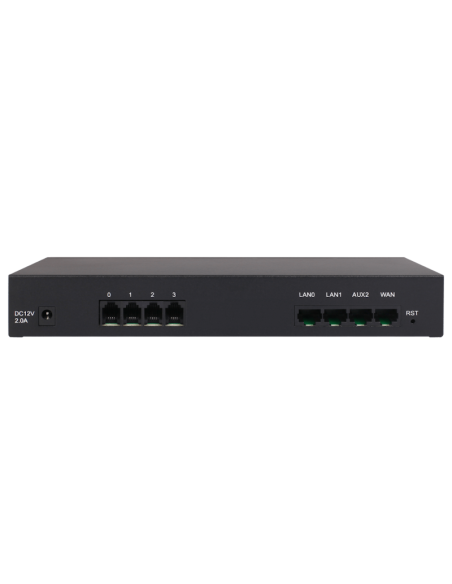 DAG1000-4O--4 FXO Analog VoIP Gateway. Back View.