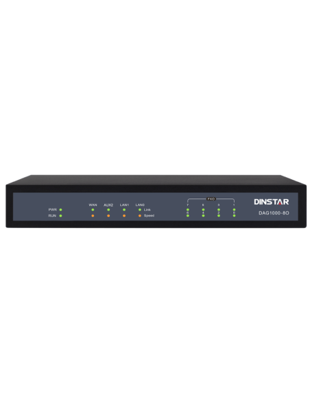 DAG1000 8O - 8 FXO Analog VoIP Gateway. Front view