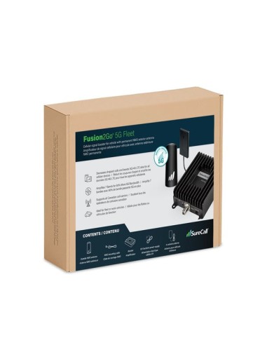 5G Ultra-Wideband Cell Phone Signal Booster for Fleet Vehicles - Black