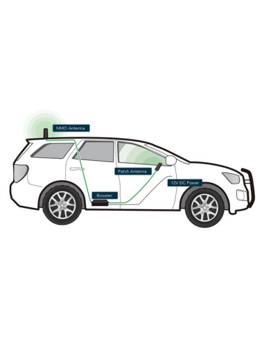 5G Ultra-Wideband Cell Phone Signal Booster for Fleet Vehicles - Black