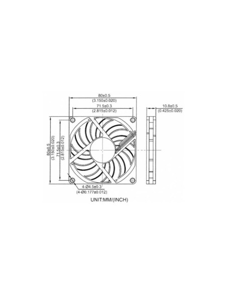 COOLING FAN WITH 2PIN CONNECTOR