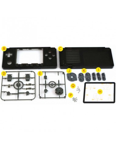 Aura Black/Clear White Cases buttons kit for ODROID-GO Advance Black Edition
