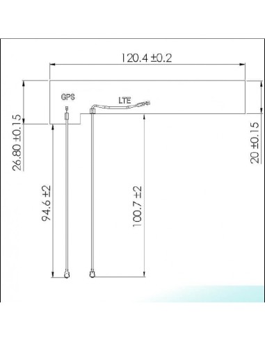 LTE – GNSS Dual u.FL Antenna CorpShadow - 3
