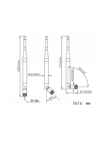 LTE Antenna SMA – 3dBi CorpShadow - 3