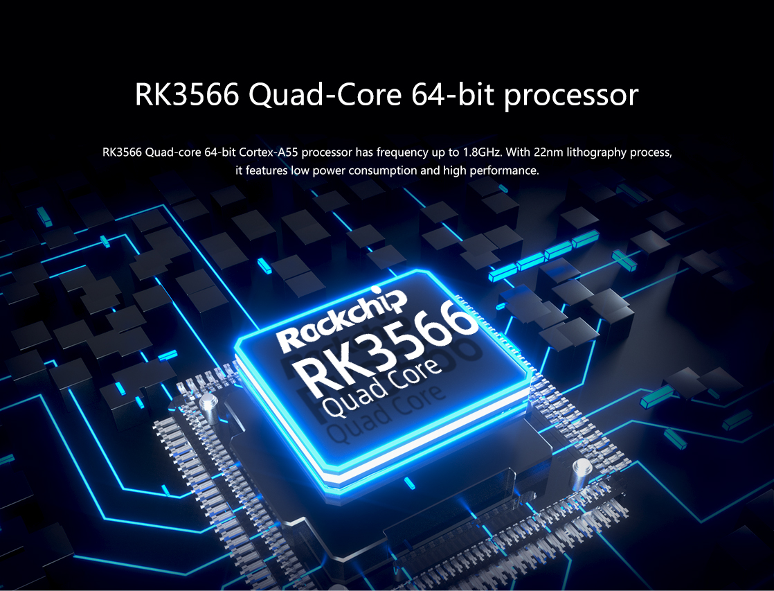RK3566 Quad-Core 64-bit processor